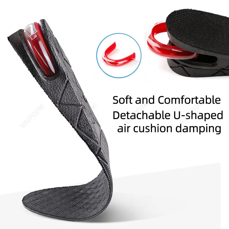 3-9cm Insole Cushion Height Adjustable Shoe Heel Insole Insert Higher Support Absorbent Foot Pad