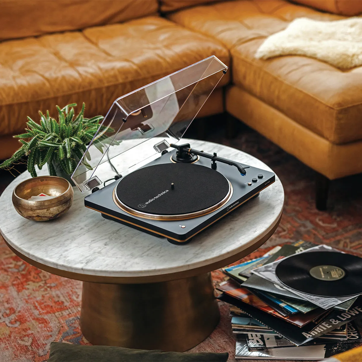 Audio-Technica AT-LP70XBT Fully-Automatic Bluetooth Wireless Turntable (Black/Bronze)