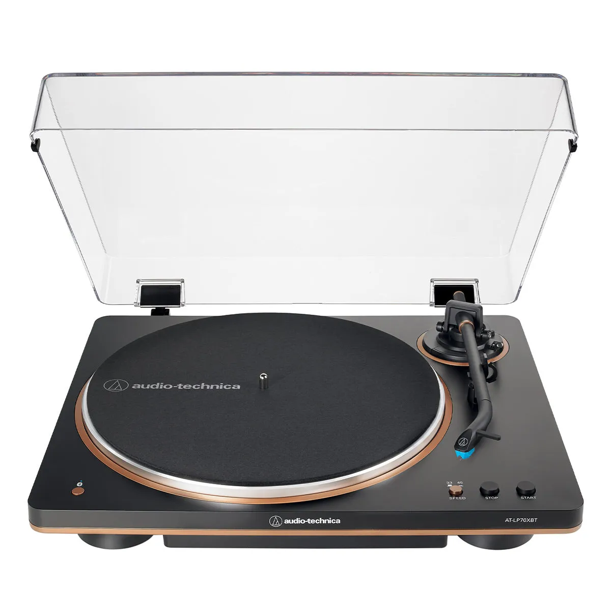 Audio-Technica AT-LP70XBT Fully-Automatic Bluetooth Wireless Turntable (Black/Bronze)