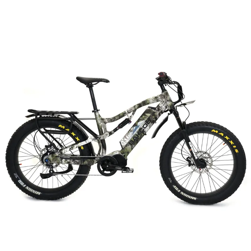 Bakcou Storm Jager Full Suspension Mid-Drive Fat Tire Electric Bike, 1000W