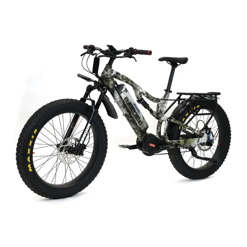 Bakcou Storm Jager Full Suspension Mid-Drive Fat Tire Electric Bike, 1000W