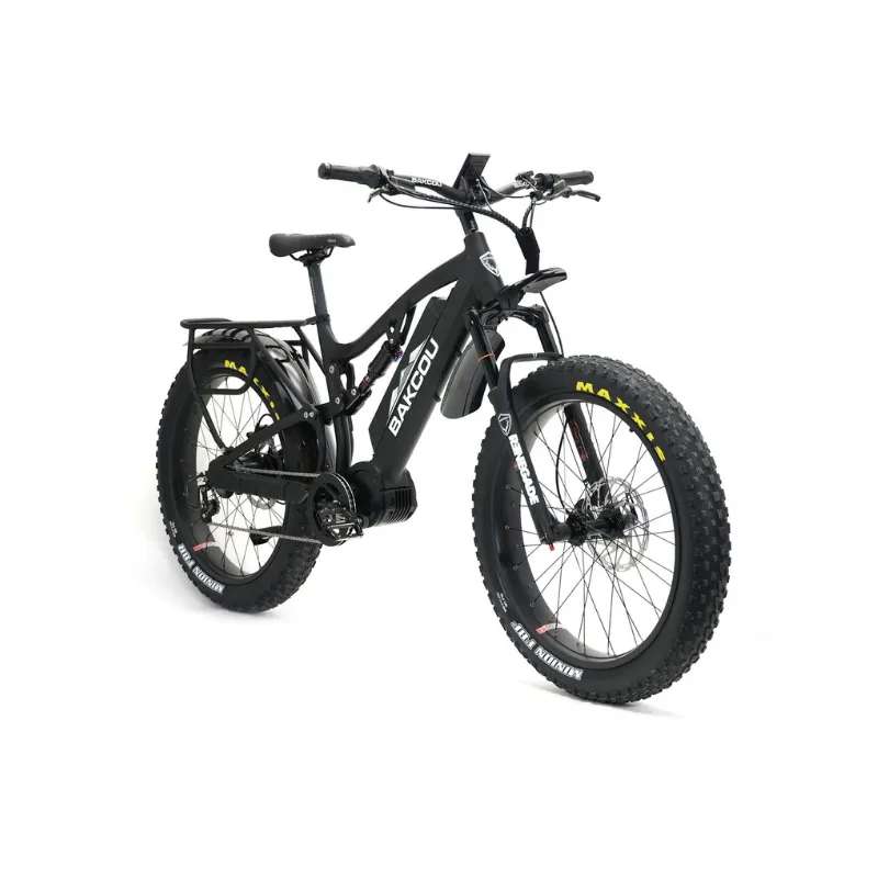 Bakcou Storm Jager Full Suspension Mid-Drive Fat Tire Electric Bike, 1000W