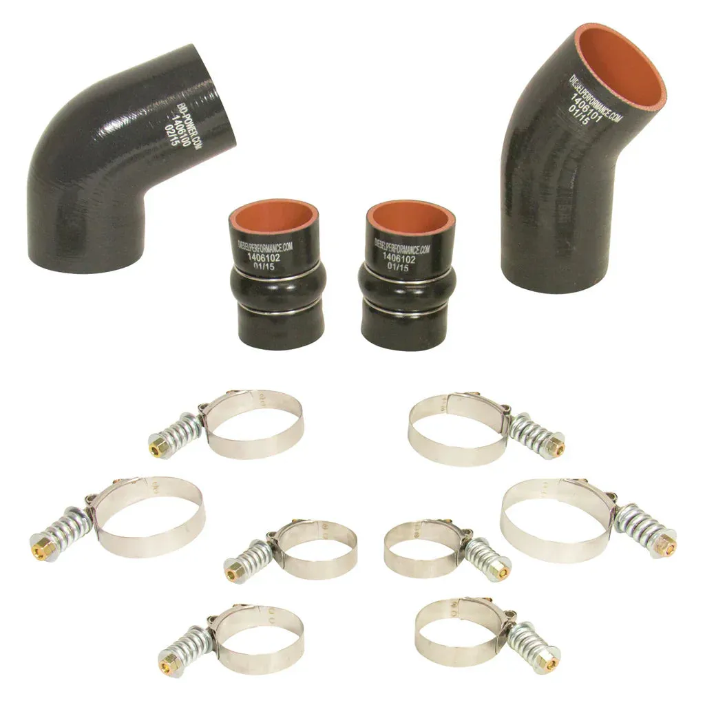 BD Diesel Intercooler Hose & Clamp Kit Chevy Silverado 6.6L LLLY Duramax (04.5-05) 1046276