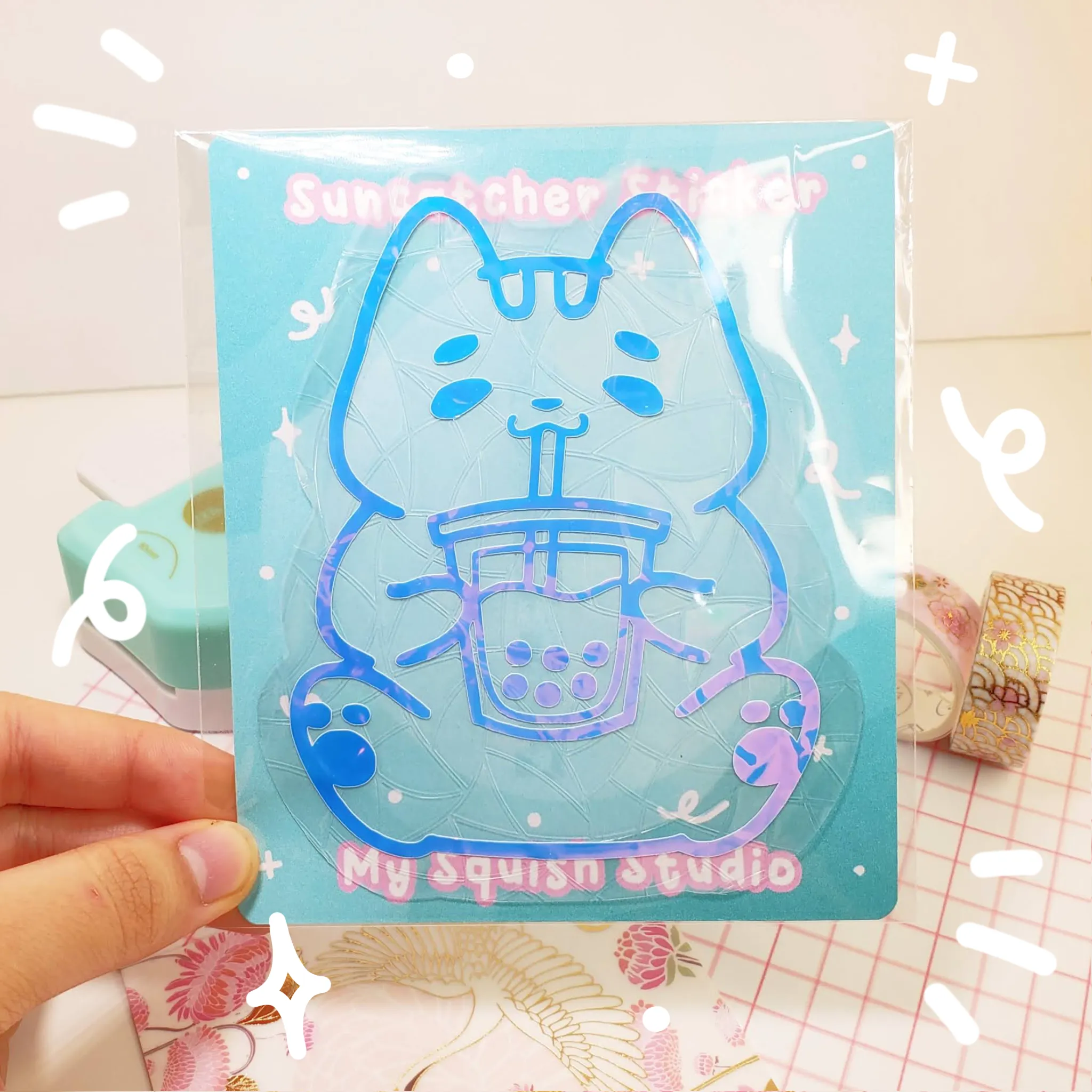 Boba Squish Suncatcher Sticker