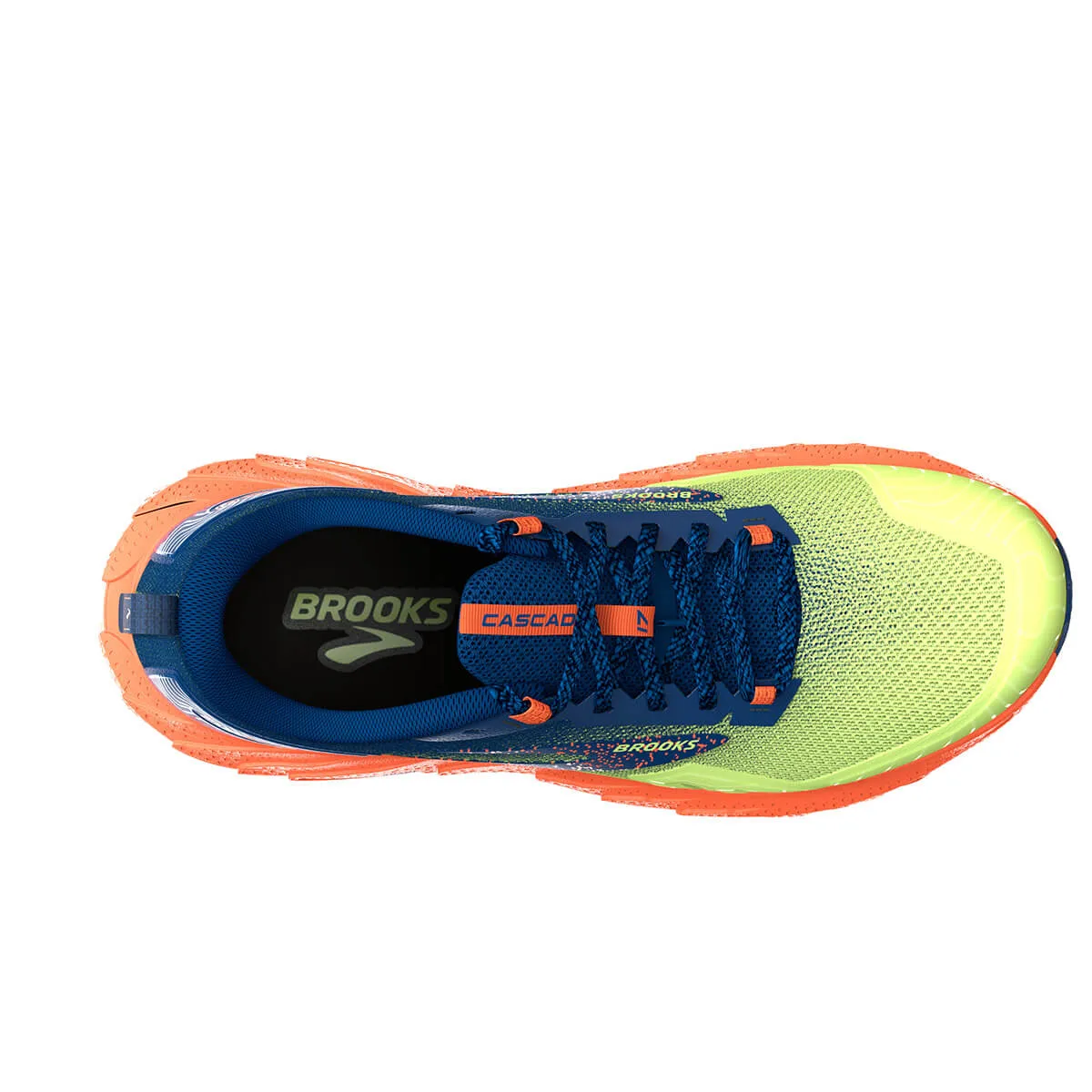 Brooks Cascadia 17 Mens | Sharp Green/navy/firecracker