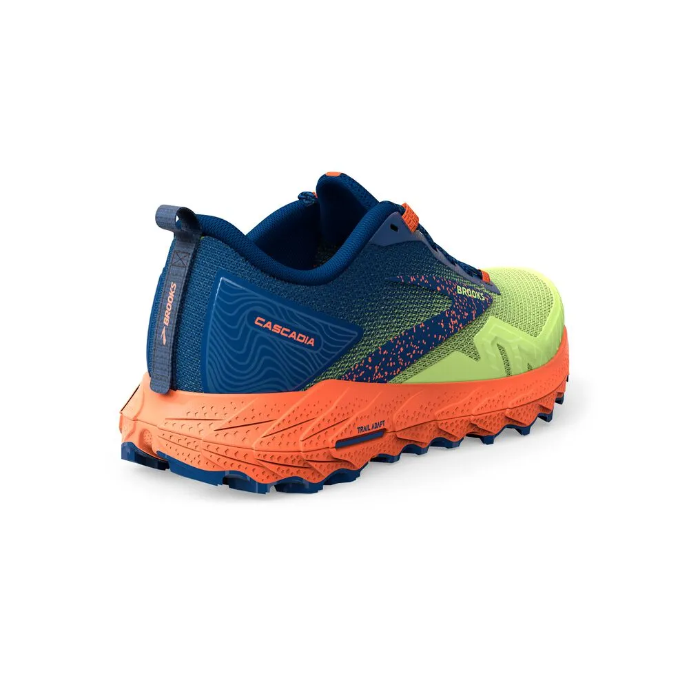 Brooks Cascadia 17 (Mens) - Sharp Green/Navy/Firecracker