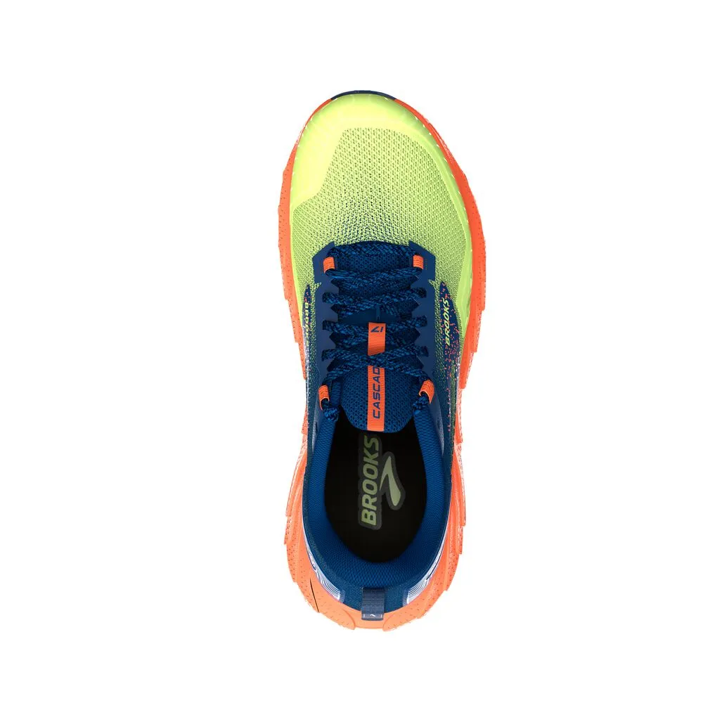 Brooks Cascadia 17 (Mens) - Sharp Green/Navy/Firecracker