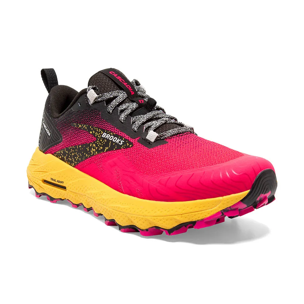 Brooks Cascadia 17 (Womens) - Diva Pink/Black/Lemon Chrome