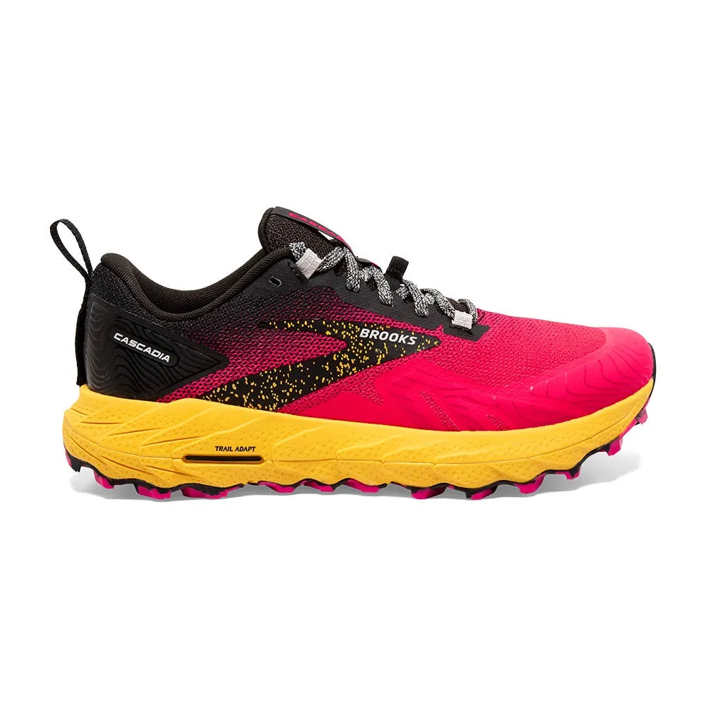 Brooks Cascadia 17 (Womens) - Diva Pink/Black/Lemon Chrome