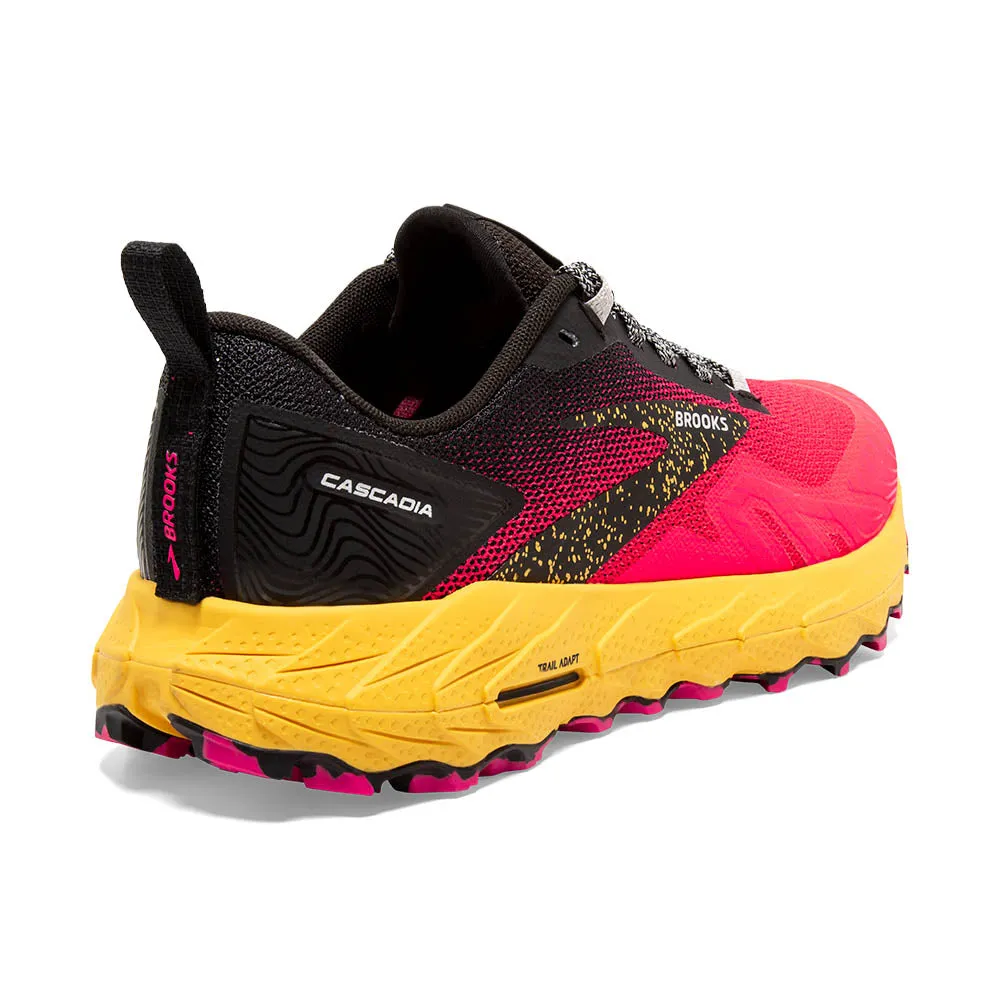 Brooks Cascadia 17 (Womens) - Diva Pink/Black/Lemon Chrome