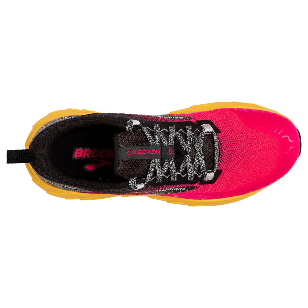 Brooks Cascadia 17 (Womens) - Diva Pink/Black/Lemon Chrome