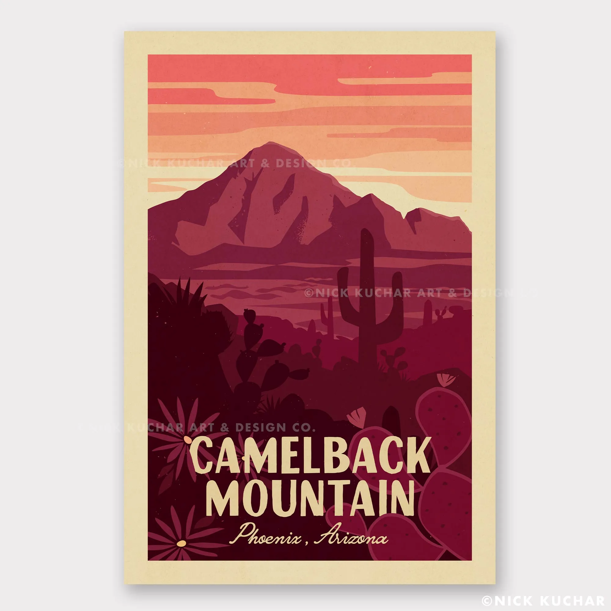 Camelback Mountain Arizona - 12x18 Travel Print