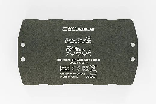 Columbus EX-1 Ultra-High Accuracy RTK GNSS Data Logger (Supports RTK, PPK, and standalone data logging; 30 cm accuracy in standalone mode; up to 1 cm accuracy with RTK or PPK)