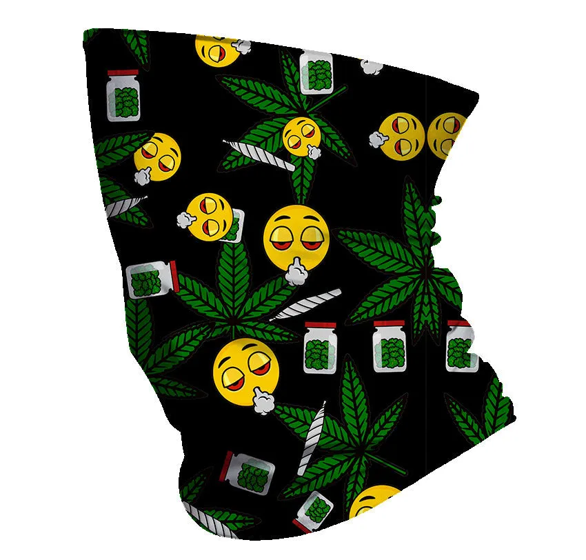 Emoji Neck Gaiter for Cannabis Lovers