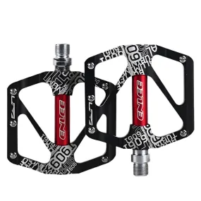 ENLEE Mountain Non-Slip Bike Pedals Platform Bicycle Flat Alloy Pedals 9/16" 3 Bearings For Road MTB Fixie Bikes