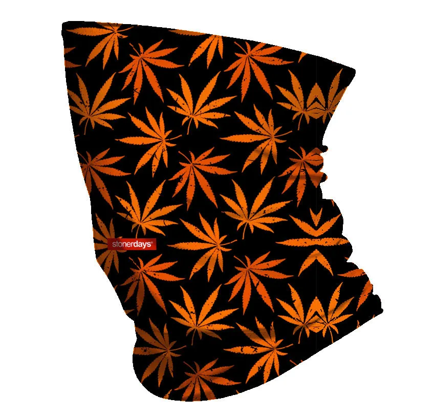 Halloweed Cannabis Leaves Neck Gaiter