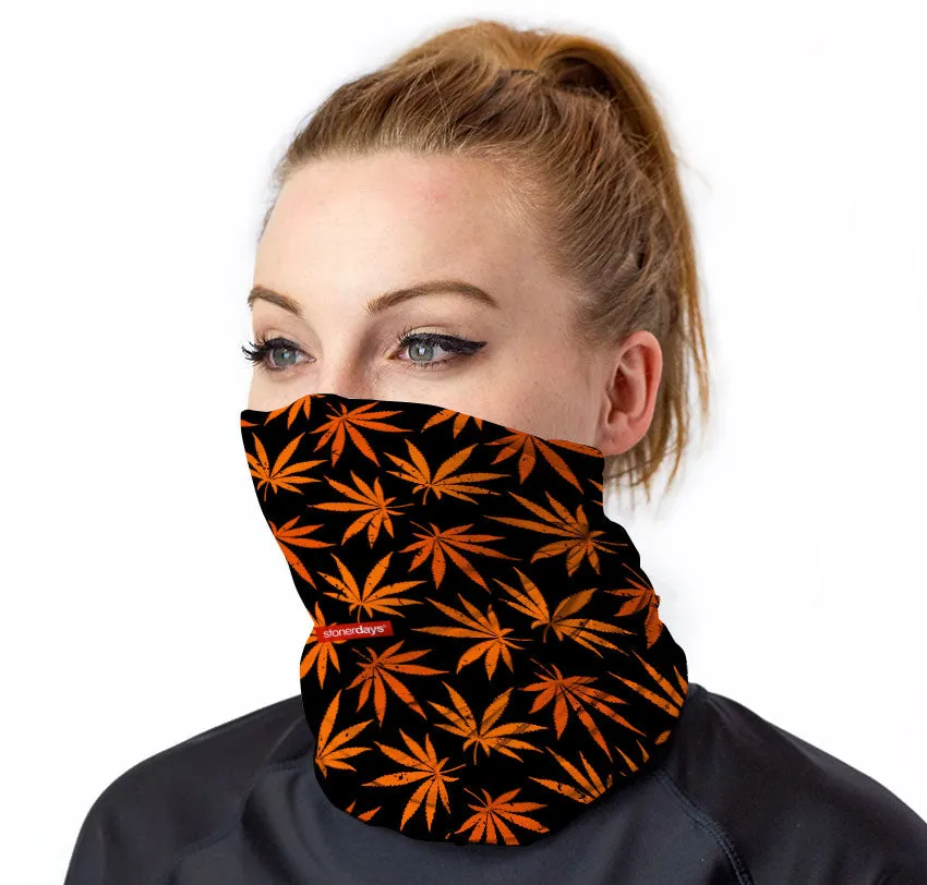 Halloweed Cannabis Leaves Neck Gaiter