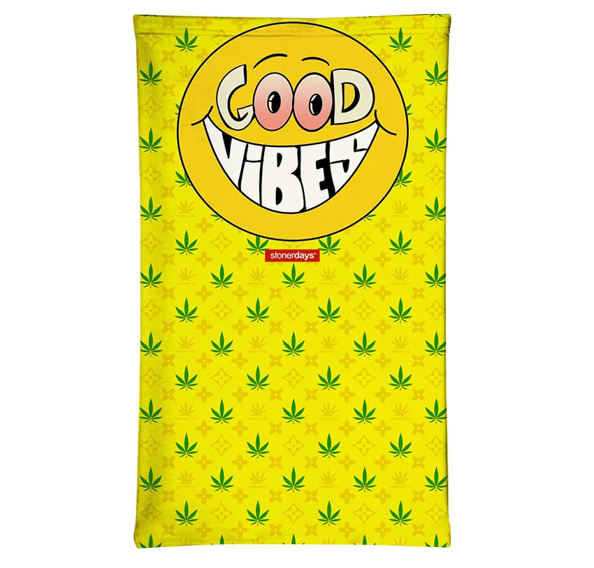 Happy Face Good Vibes Neck Gaiter