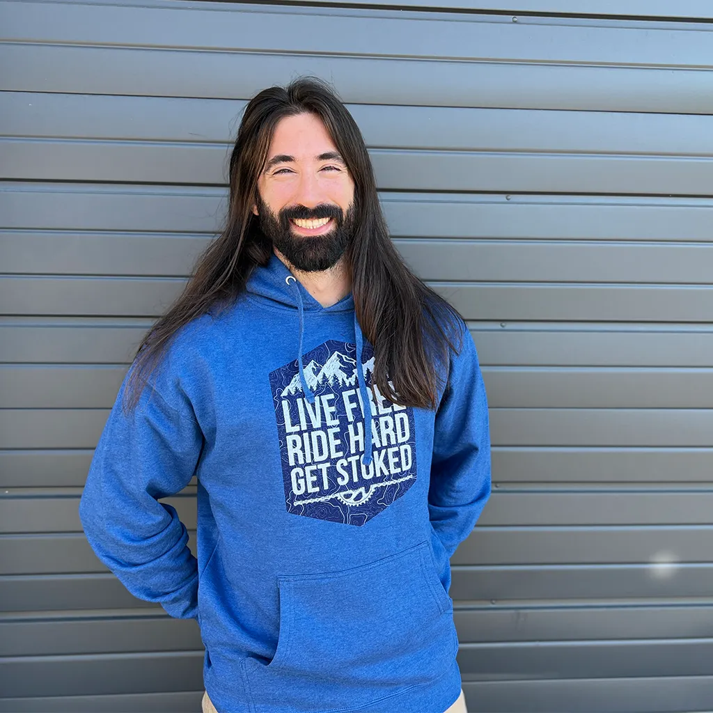 Live Free Unisex Adult Hoodie (Heather Blue)