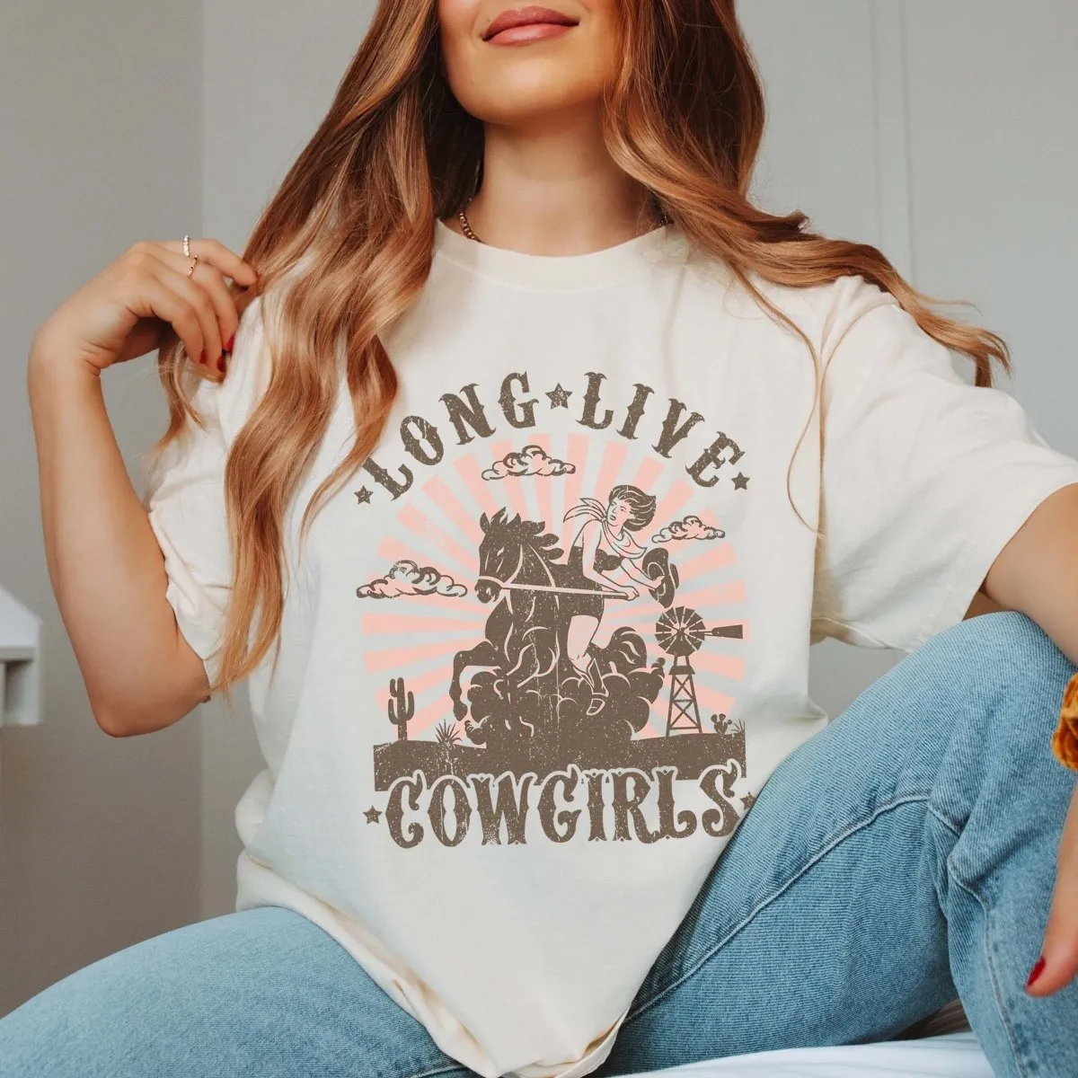 Long Live Cowgirls Comfort Color Wholesale Tee - Quick Shipping