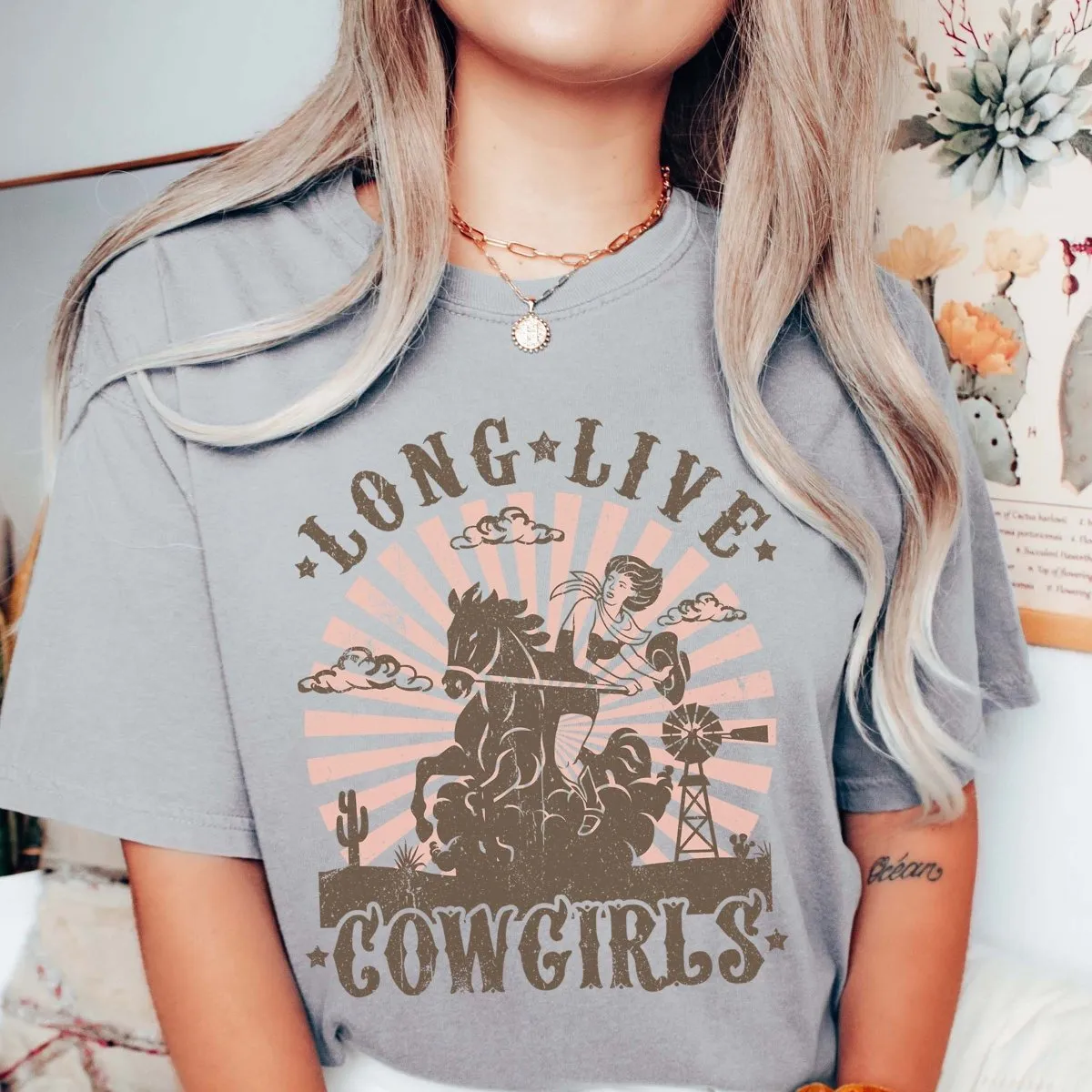 Long Live Cowgirls Comfort Color Wholesale Tee - Quick Shipping