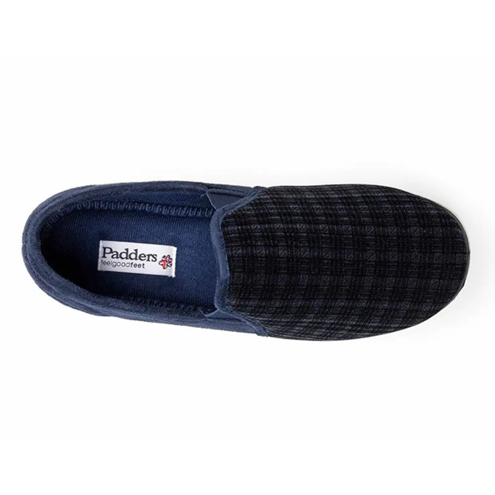 Mens Wide Fit Padders Albert Slip On Slippers