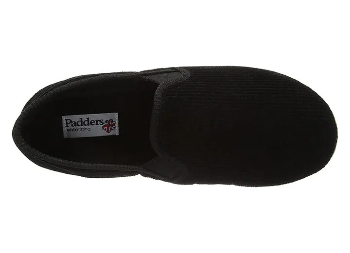 Mens Wide Fit Padders Albert Slip On Slippers