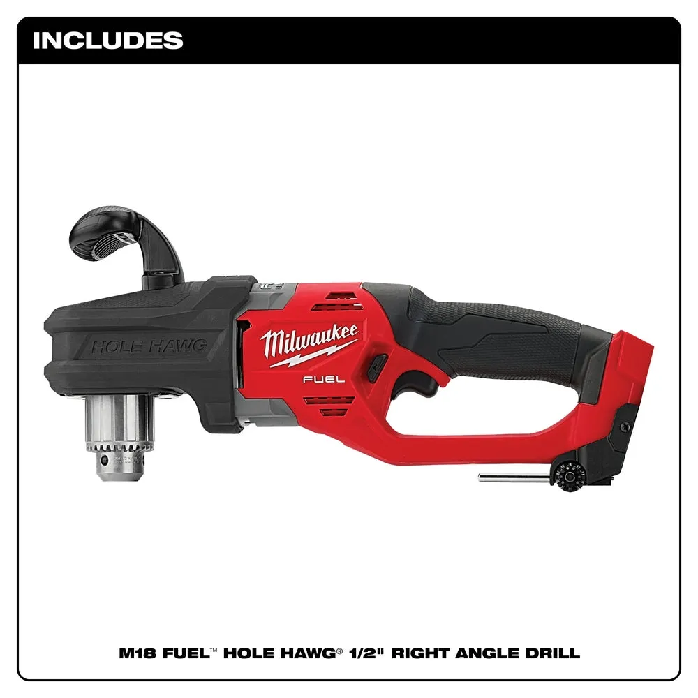 Milwaukee 2807-20 M18 FUEL 18V 12" HOLE HAWG Right Angle Drill -Bare Tool