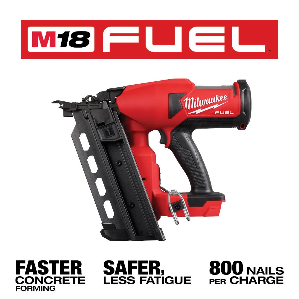 Milwaukee 2844-20 M18 FUEL 18V Cordless Li-Ion Duplex Nailer - Bare Tool