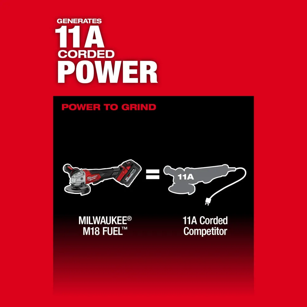 Milwaukee 2880-20 M18 18V Cordless Angle Grinder   48-11-1852 Battery - 2 PK