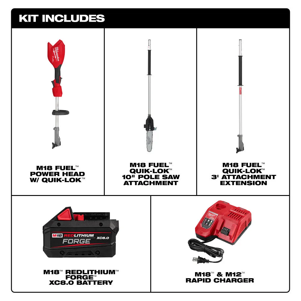 Milwaukee 3016-21PS M18 FUEL 18V Pole Saw w/ QUIK-LOK Kit