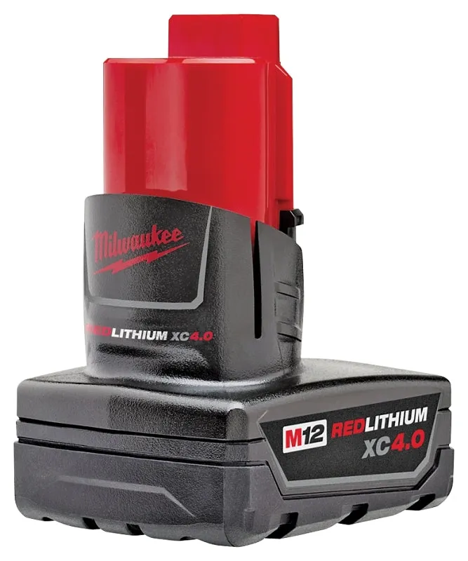 Milwaukee 48-11-2440 Rechargeable Battery Pack, 12 V Battery, 4 Ah :EA: QUANTITY: 1