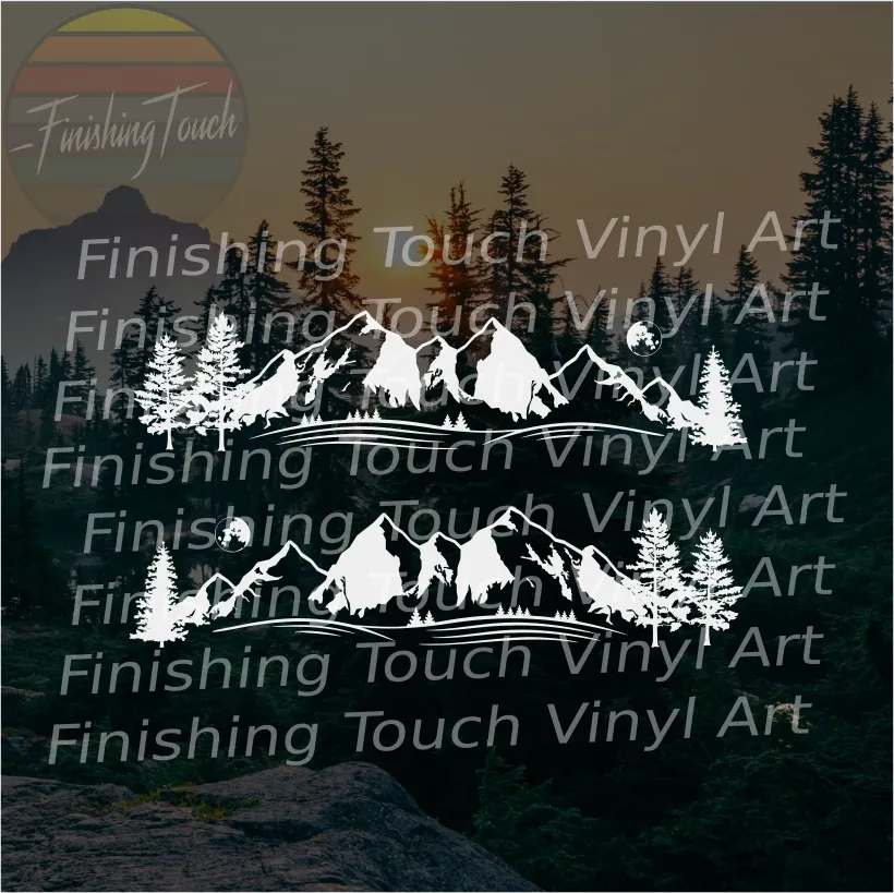 Moon Valley Mountains, Fir Trees & Meadows -Set