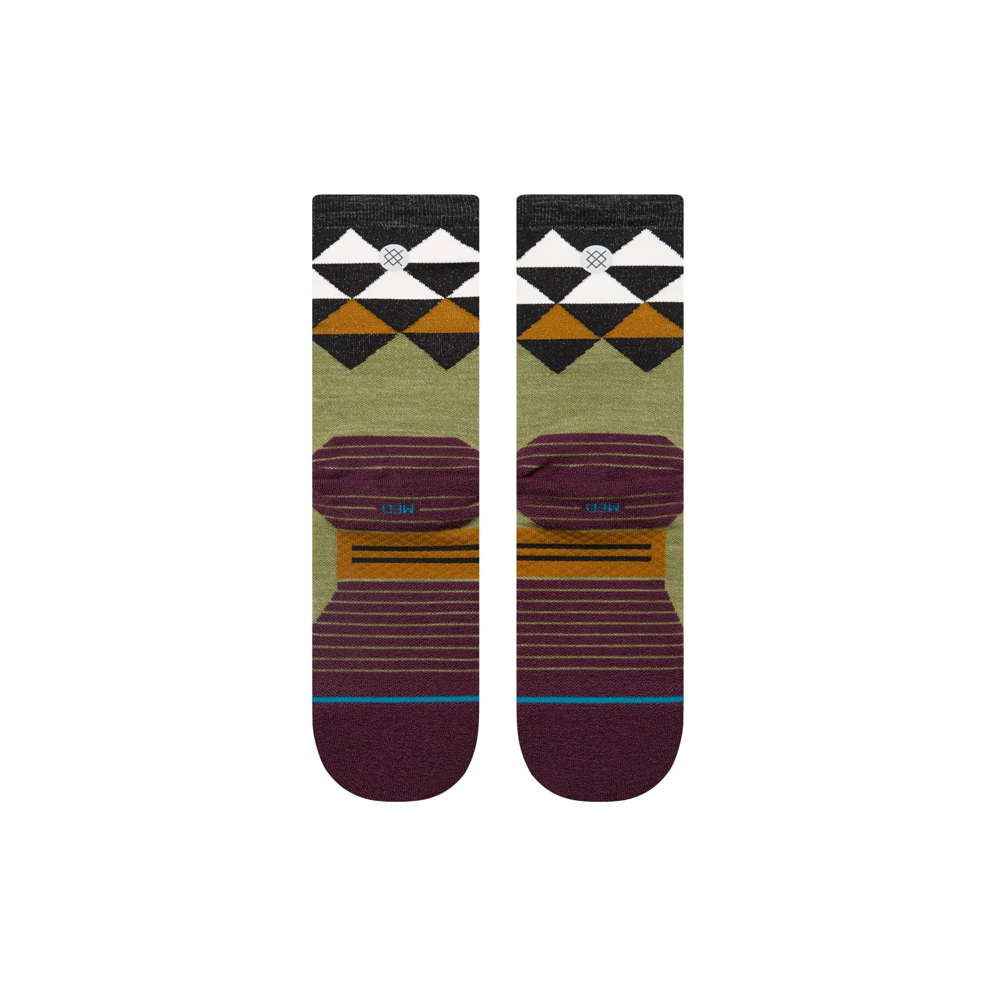 QUADRILATERAL LIGHT WOOL CREW SOCK