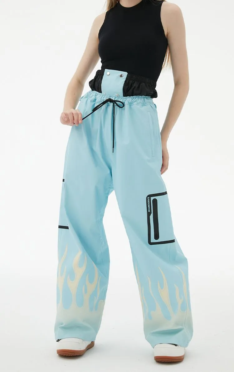 RandomPow Print Flame Fleece Pants - US Only