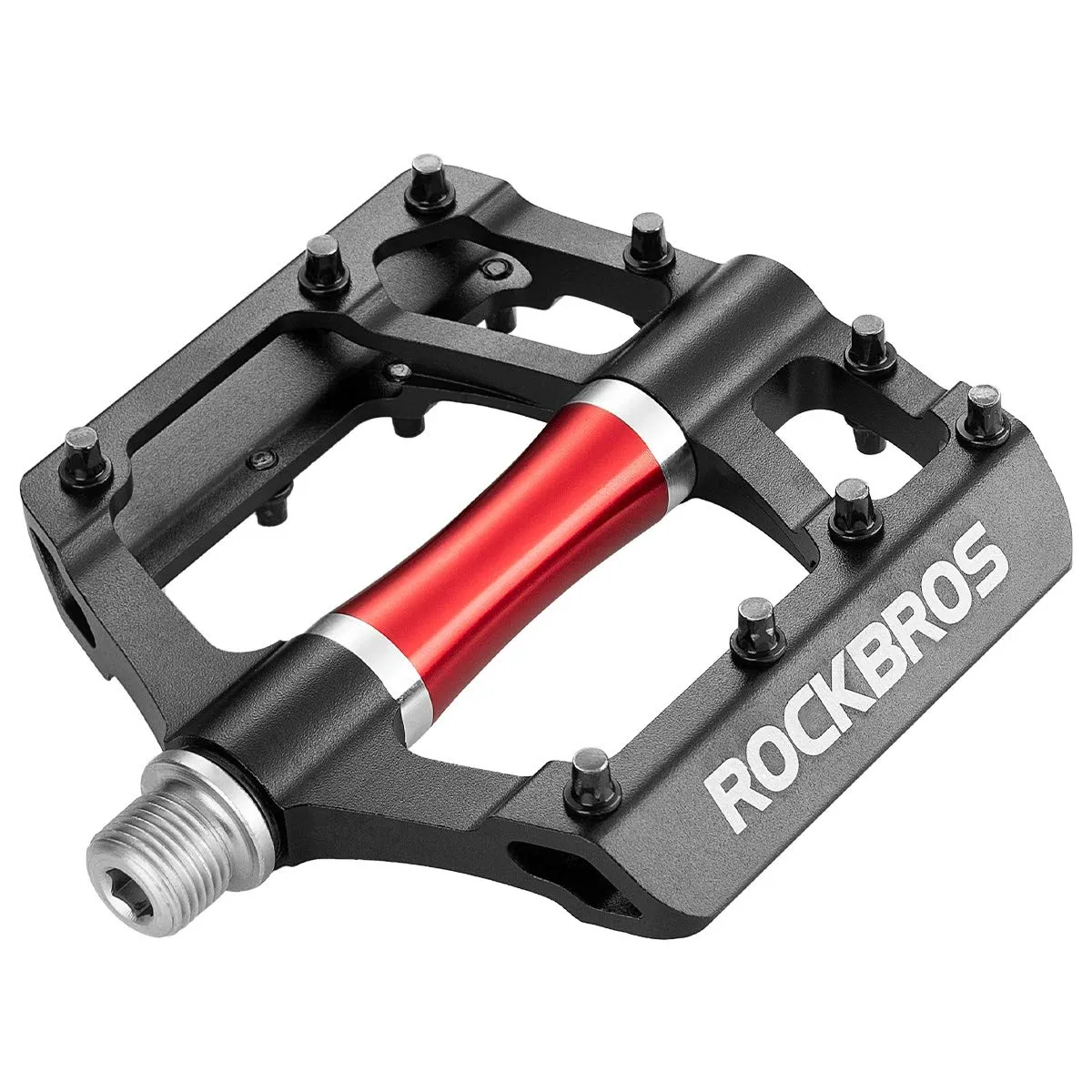 ROCKBROS MTB Pedals Platform Bike Pedal Aluminum 9/16" Bicycle Pedal Non-Slip Lightweight Flat Pedals for BMX Road Mountain Bikes