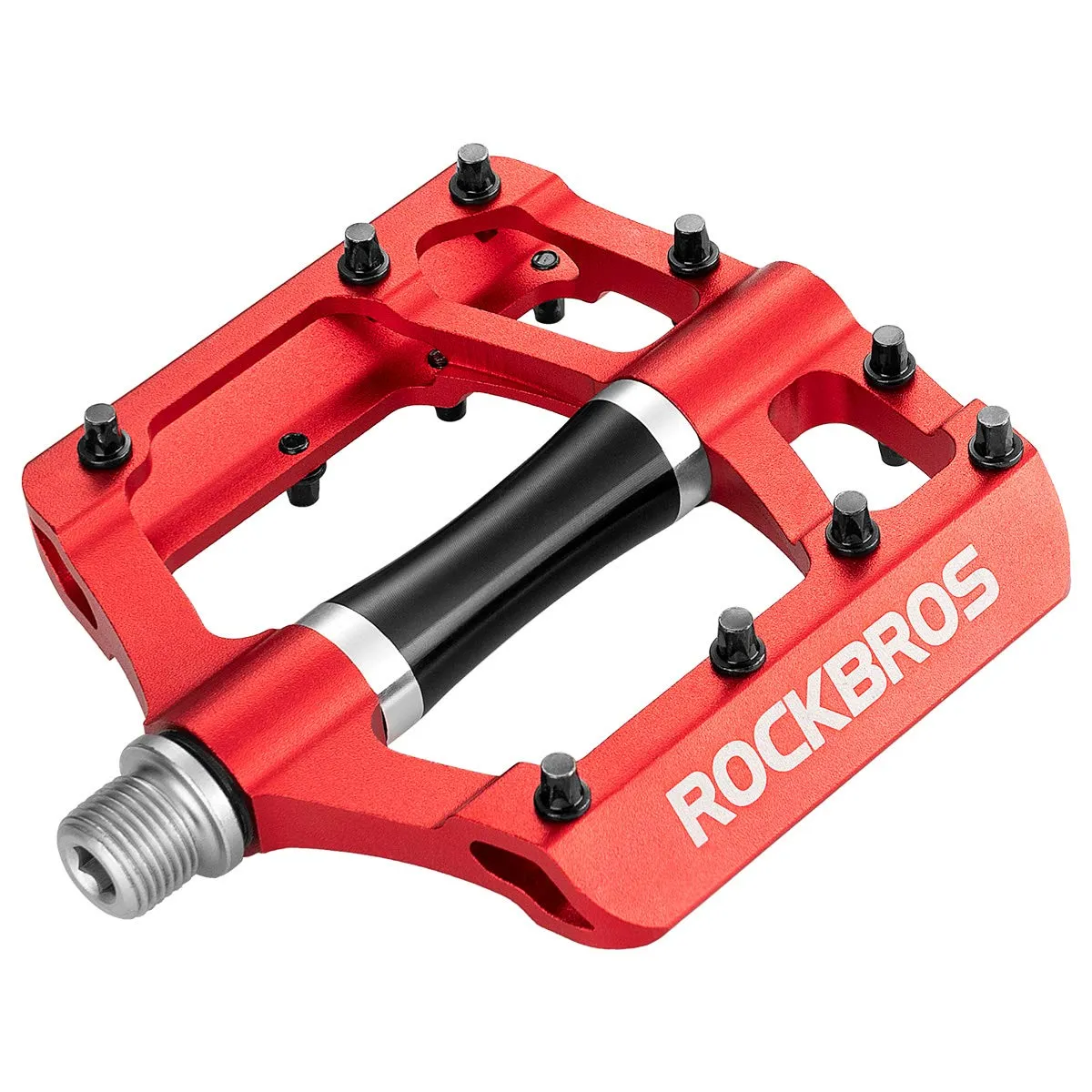 ROCKBROS MTB Pedals Platform Bike Pedal Aluminum 9/16" Bicycle Pedal Non-Slip Lightweight Flat Pedals for BMX Road Mountain Bikes