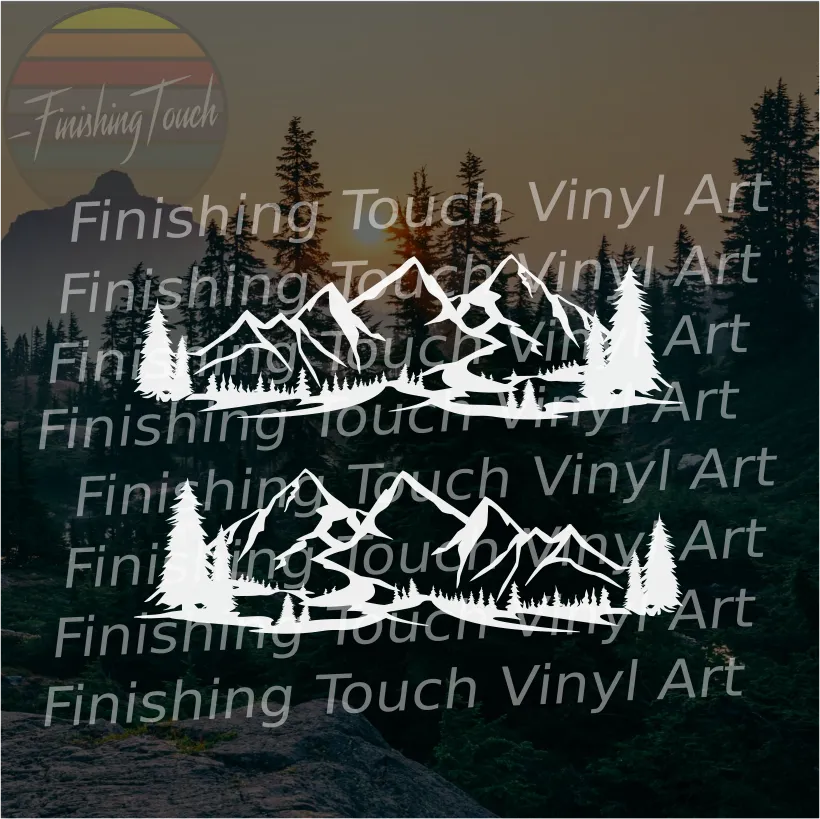 Rocky Mountain Meadows, Valley With Fir Trees -Set