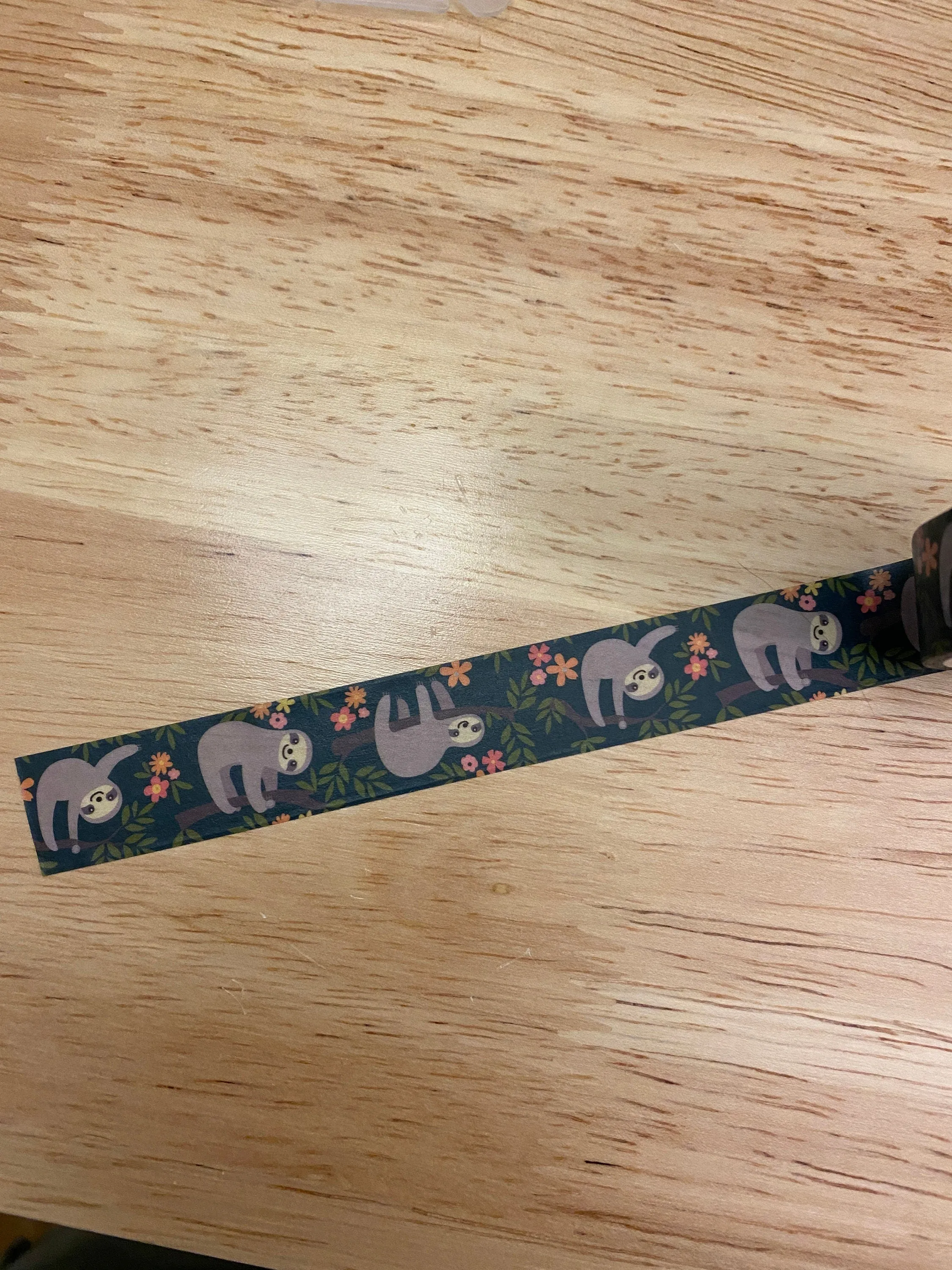 Sample Card of Sloth Washi Tape