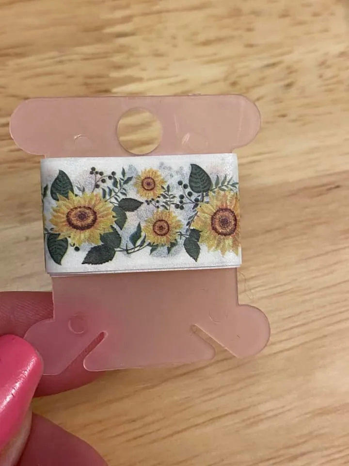 Sample Card of Sunflowers Washi Tape