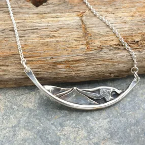 Silver Mountain Landscape Pendant