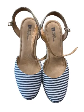 Striped Pattern Shoes Heels Wedge Clothes Mentor, Size 8