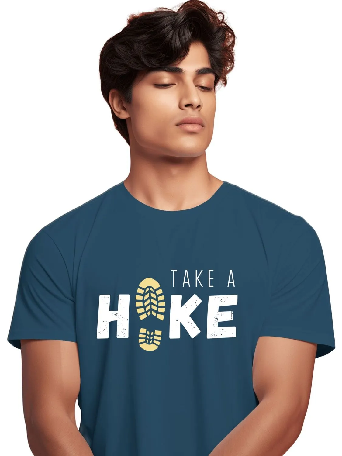 TAKE A HIKE - UNISEX T SHIRT - I'd rather be Hiking ( black, blue, maroon )