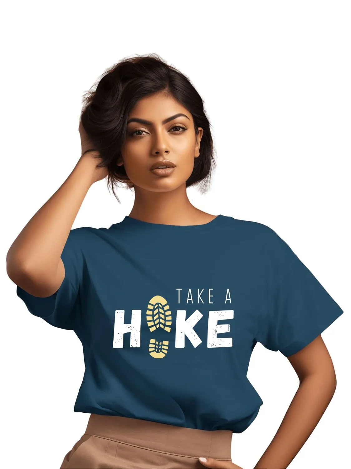 TAKE A HIKE - UNISEX T SHIRT - I'd rather be Hiking ( black, blue, maroon )