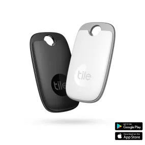 Tile Pro Bluetooth Tracking Device - Black And White, 2 Pack (2022)