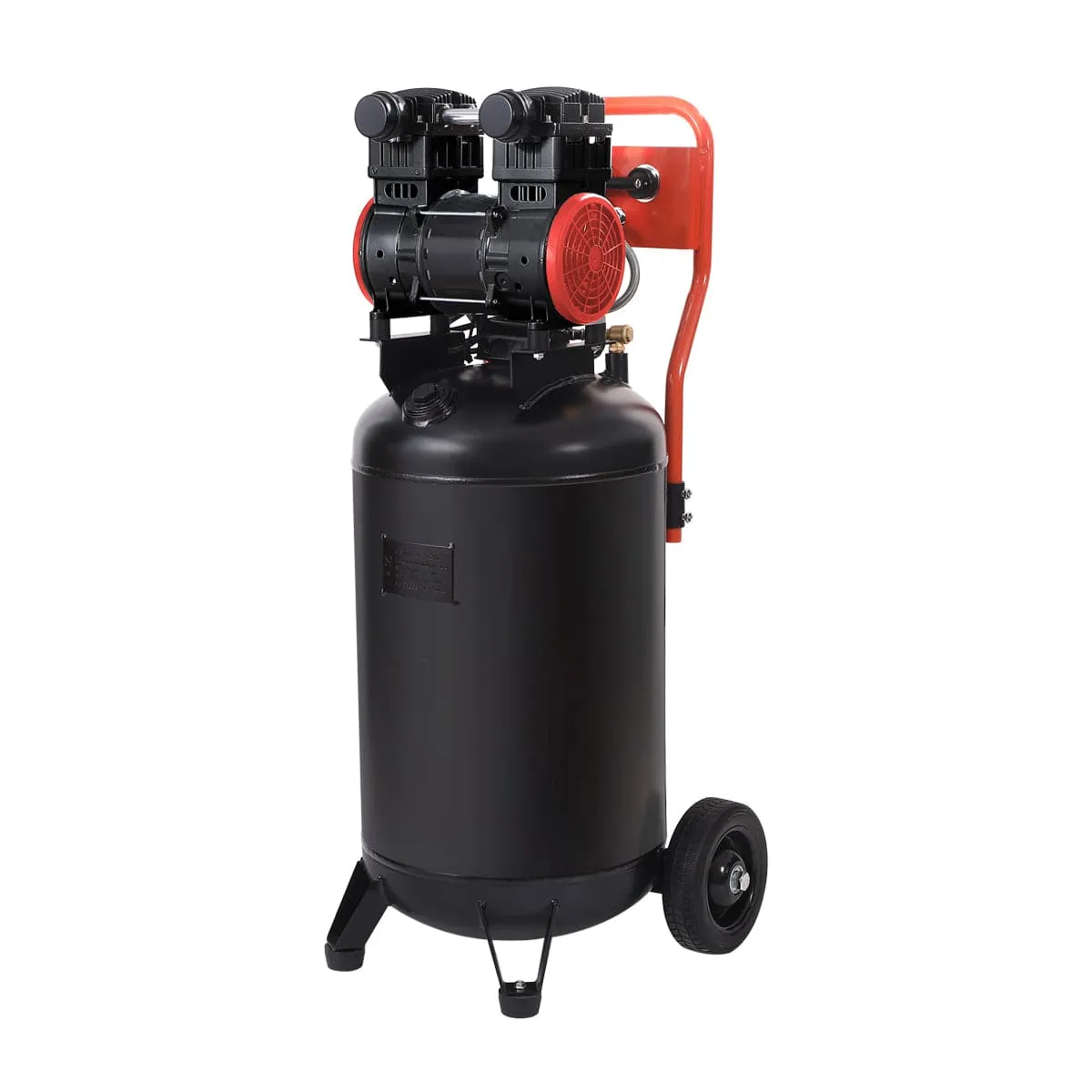 TMG Industrial 25 Gallon 2 HP Electric Air Compressor, Oil-Free Dual Piston Pump, 5 Min Fill Time, ASME Vertical Tank, TMG-ACE25