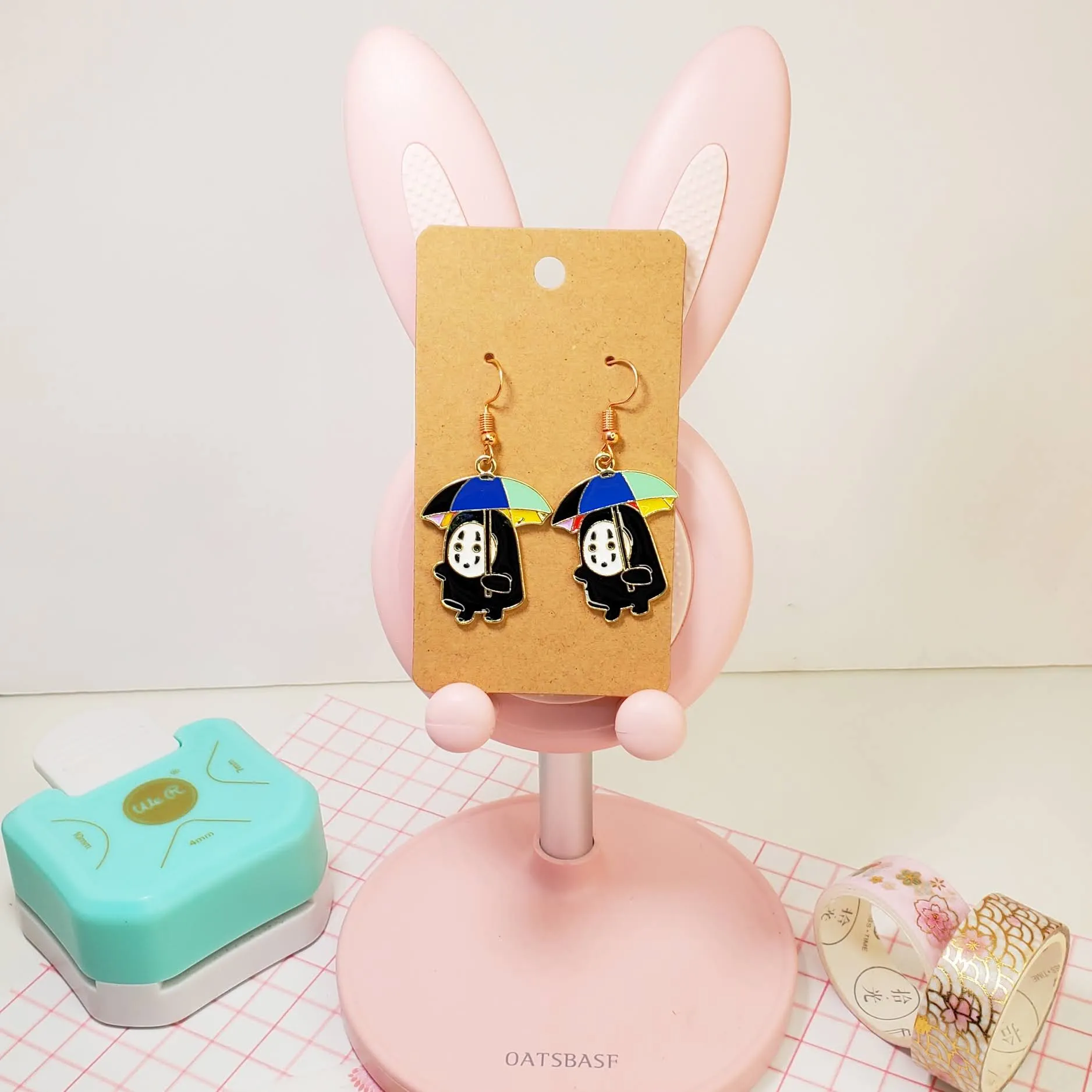 Umbrella No-Face Earrings